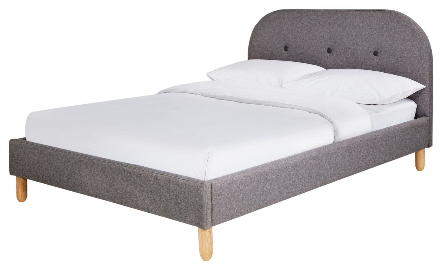 Habitat Elin Small Double Fabric Bed Frame - Light Grey