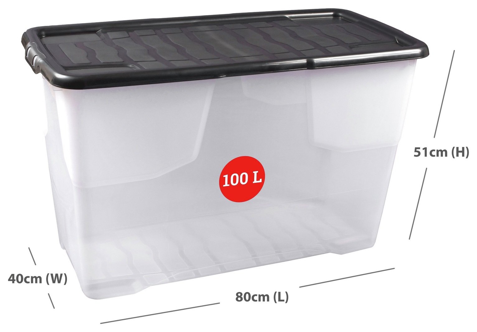 Argos Home Curve Aufbewahrungsboxen, 1 x 100 lArgos Home Curve Aufbewahrungsboxen, 1 x 100 l  