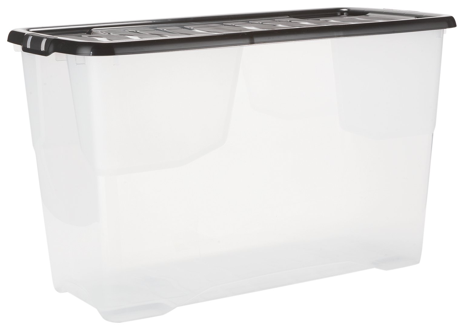 Argos Home Curve 1 x 100L Storage Boxes with Lid - Clear
