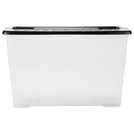 Buy Strata Curve 1 x 100L Storage Boxes with Lid - Clear, Plastic storage  boxes and drawers