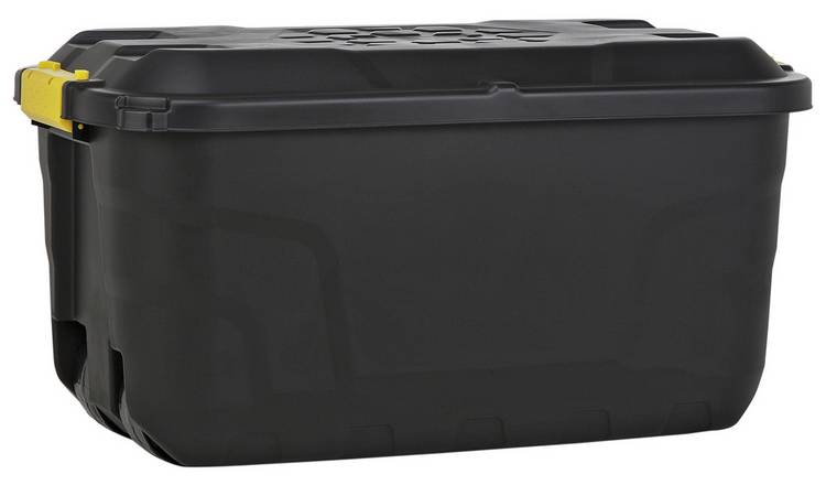 Buy Argos Home 75L Heavy Duty Storage Trunk - Black, Garage storage and  shelving