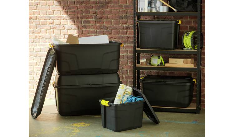 Buy Argos Home 145L Heavy Duty Storage Trunk on Wheels - Black, Garage  storage and shelving