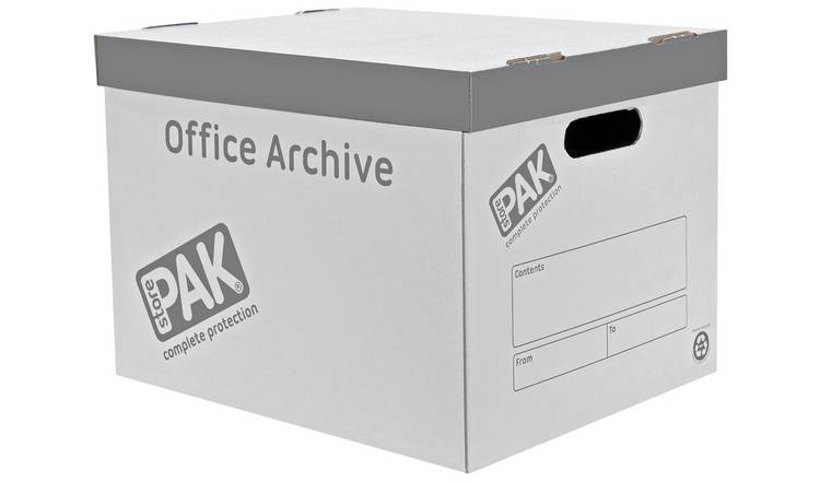 BANKERS BOX 10 Mulit-Use Storage Box with Lids - Cardboard Storage Box with  Lids for Office Storage - Archive Boxes with Handles - W32.5 x H28.5 x