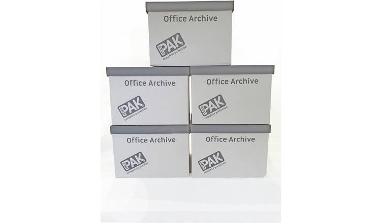  BANKERS BOX 10 Multi-Use Storage Box with Lids - Cardboard  Storage Box with Lids for Office Storage - Archive Boxes with Handles -  W32.5 x H28.5 x D39cm (Pack of