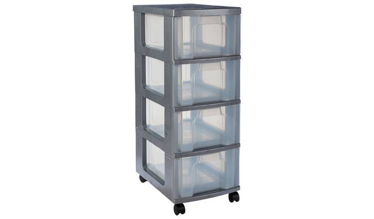 Plastic tower storage clearance boxes