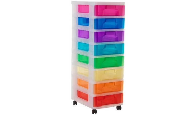 Really Useful 8 Drawer Plastic Drawers - Multicoloured