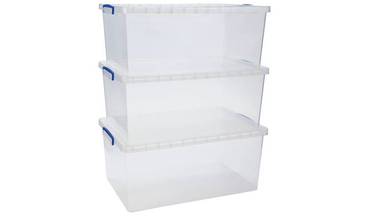 Really Useful Box Plastic Storage Container With Built In Handles