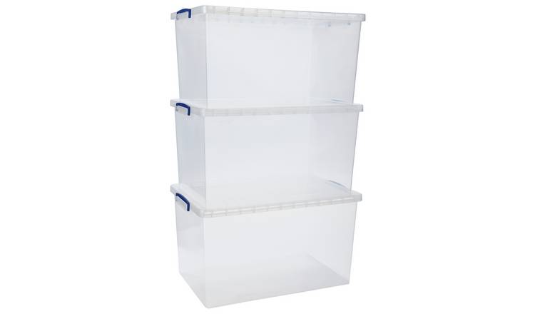 Really Useful 3 x 83L Nesting Box - Clear