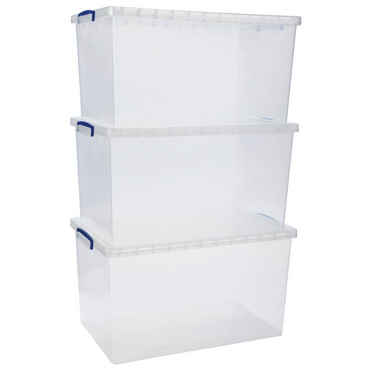 Really Useful 3 x 83L Nesting Box - Clear 0