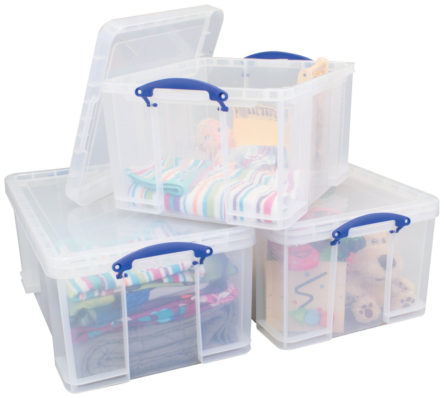 Really Useful 2 x 64 Litre 1 x 42 Litre Storage Boxes Pack