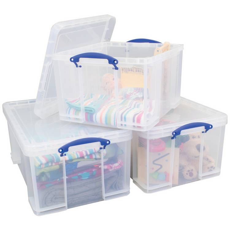 Really Useful 2 x 64 Litre 1 x 42 Litre Storage Boxes Pack 0