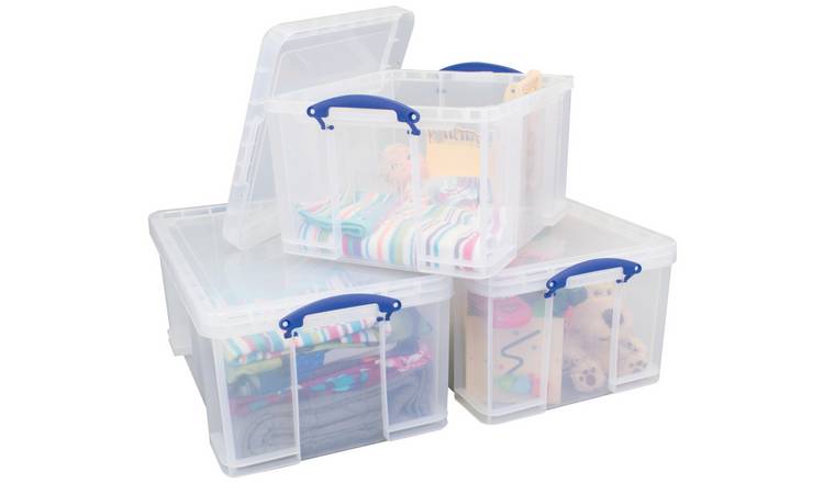 Really Useful 2 x 64 Litre 1 x 42 Litre Storage Boxes Pack