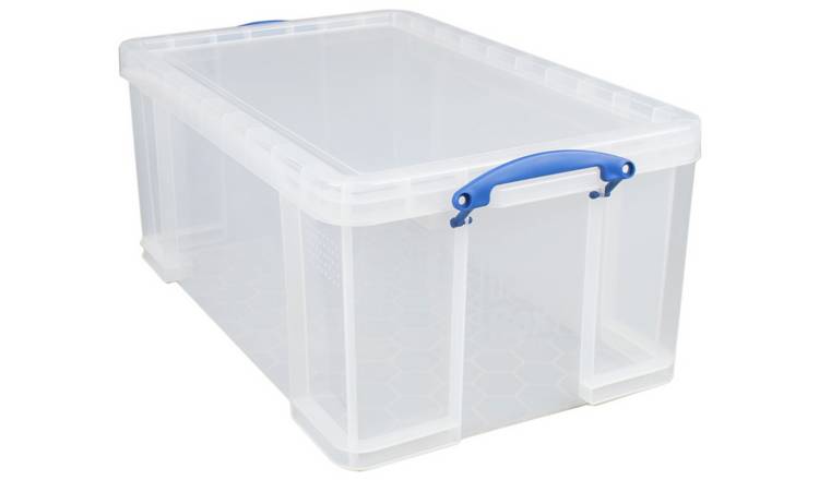 Really Useful 64L Plastic Storage Box - Clear