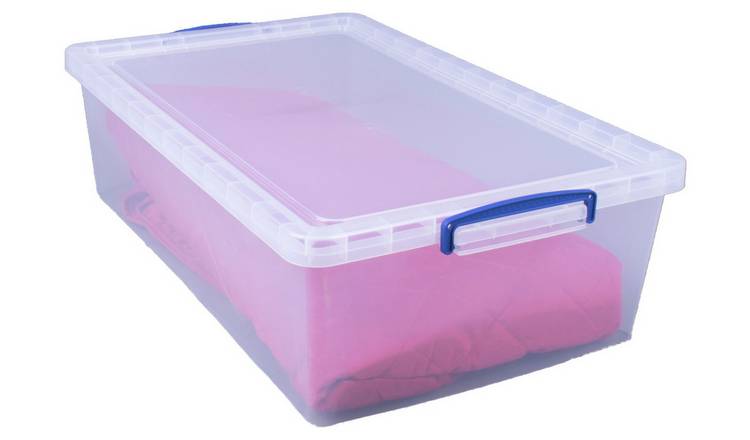 Buy Really Useful 3 x 43L Storage Boxes - Clear, Plastic storage boxes and  drawers