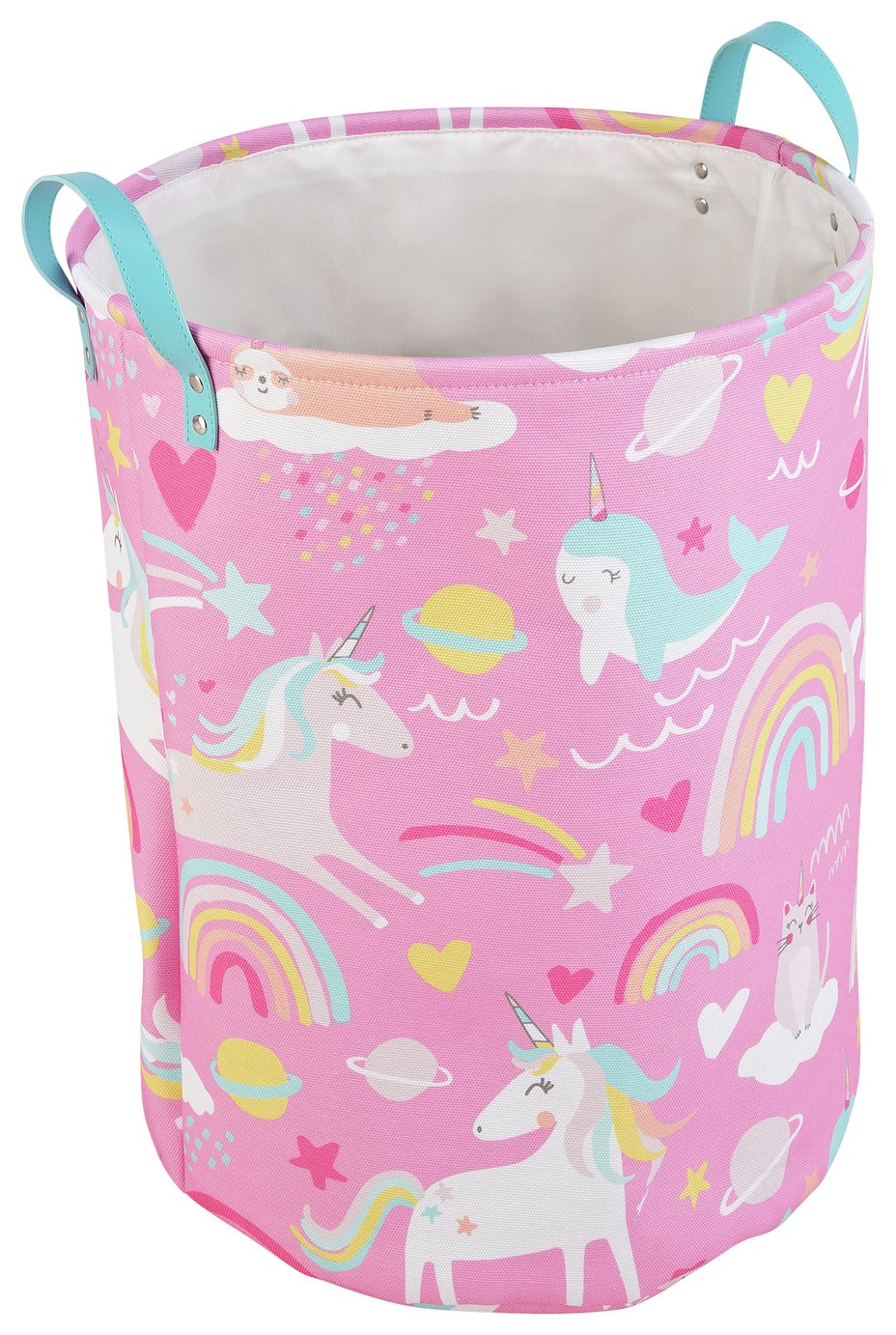 Argos Home Narwhale Kids Laundry Bag - Pink & Blue
