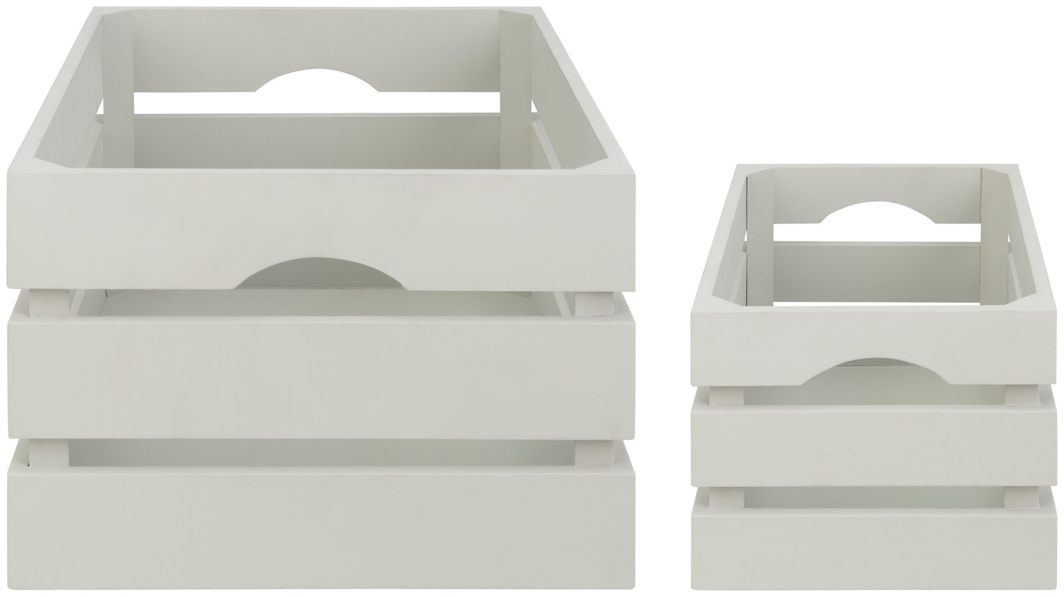 Buy Argos Home Pack Of 2 Storage Crates Grey Freestanding Bathroom   9485891 R Z001A