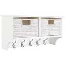 Buy Habitat 2 Drawer Shelf with Hooks White Wall mounted and floating shelves Argos