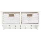 Buy Habitat 2 Drawer Shelf with Hooks - White, Wall mounted and floating  shelves