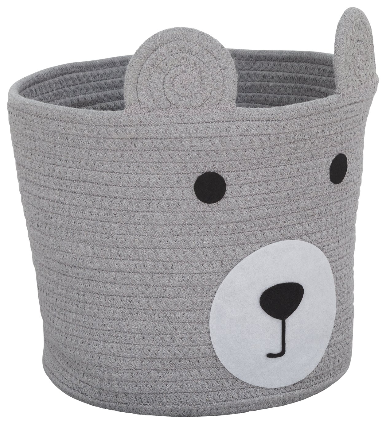 Argos Home Rope Bear Kids Storage Basket - Grey