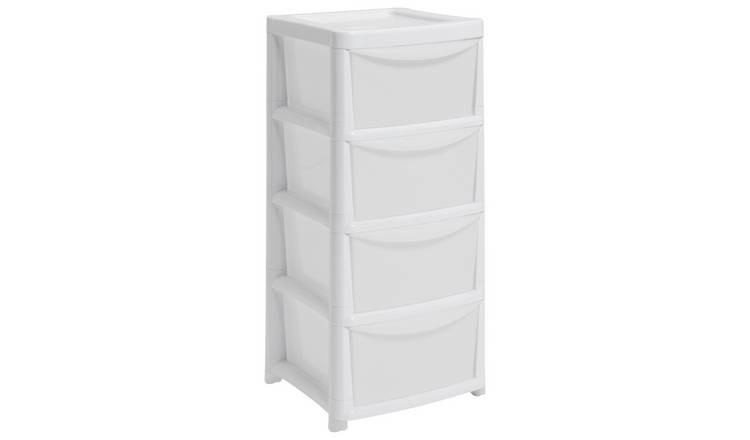 LEGO Dresser Furniture 4 Drawer Upright GRAY WHITE Boy Girl House Stand  Garage