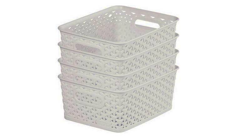 Buy Curver My Style Set of 4 4 Litre Small Storage Boxes - Grey, Plastic  storage boxes and drawers