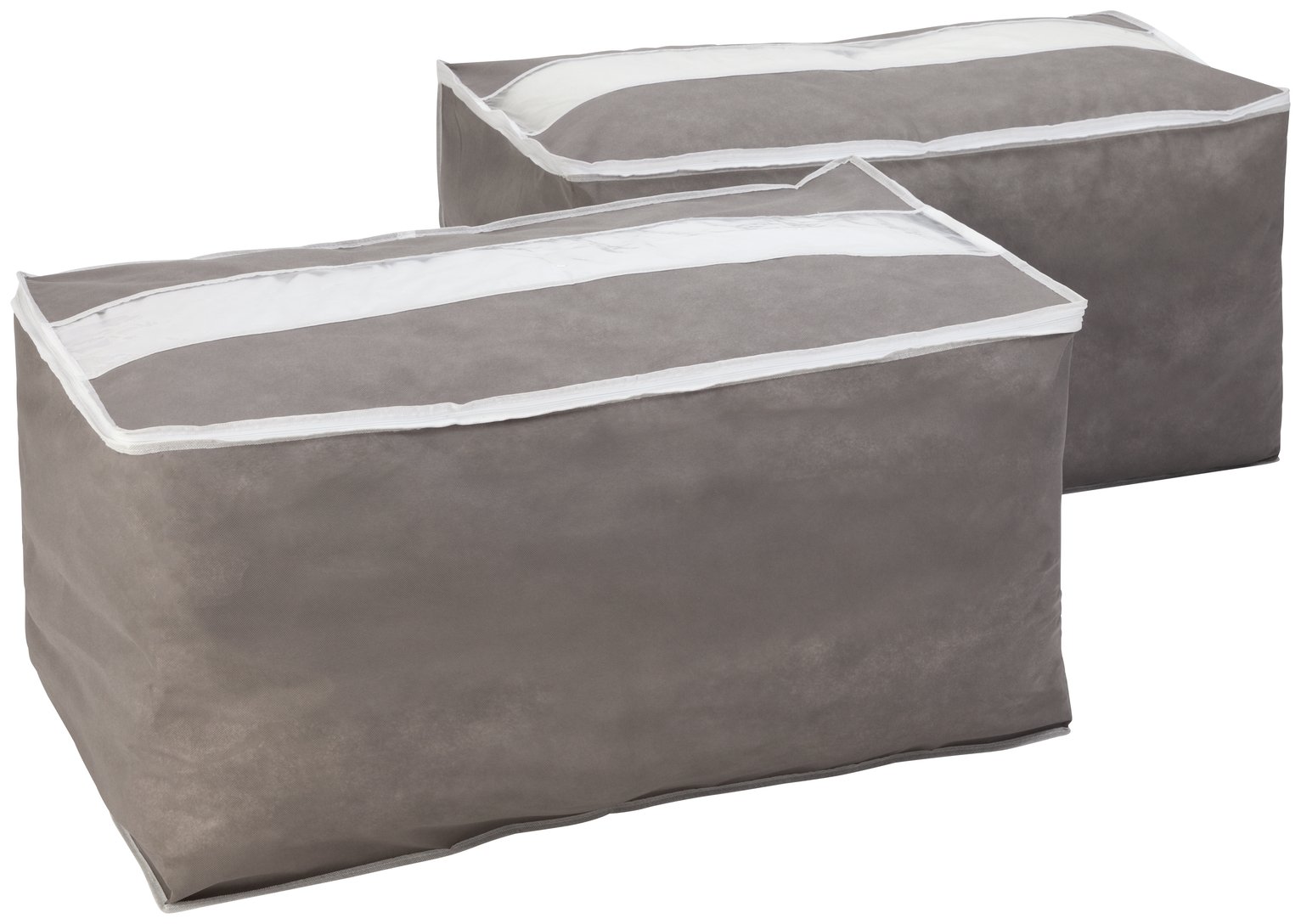 Argos Home Pack of 2 Jumbo Storage Bags - Grey and White