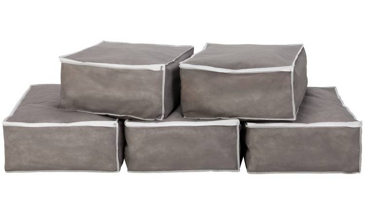 Buy Argos Home Pack of 5 Bumper Value Blanket Bags Grey Storage bags Argos