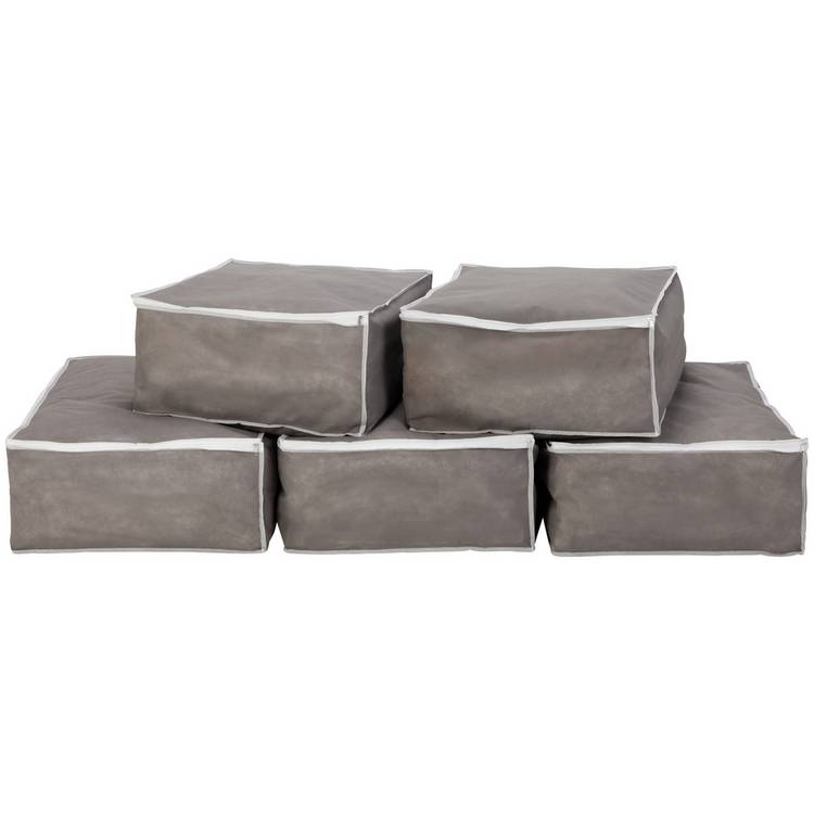 Argos Home Pack of 5 Bumper Value Blanket Bags - Grey 0