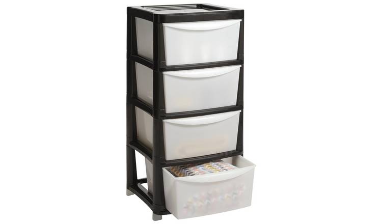 Buy Argos Home Set of 3 Storage Boxes - Light Grey, Plastic storage boxes  and drawers