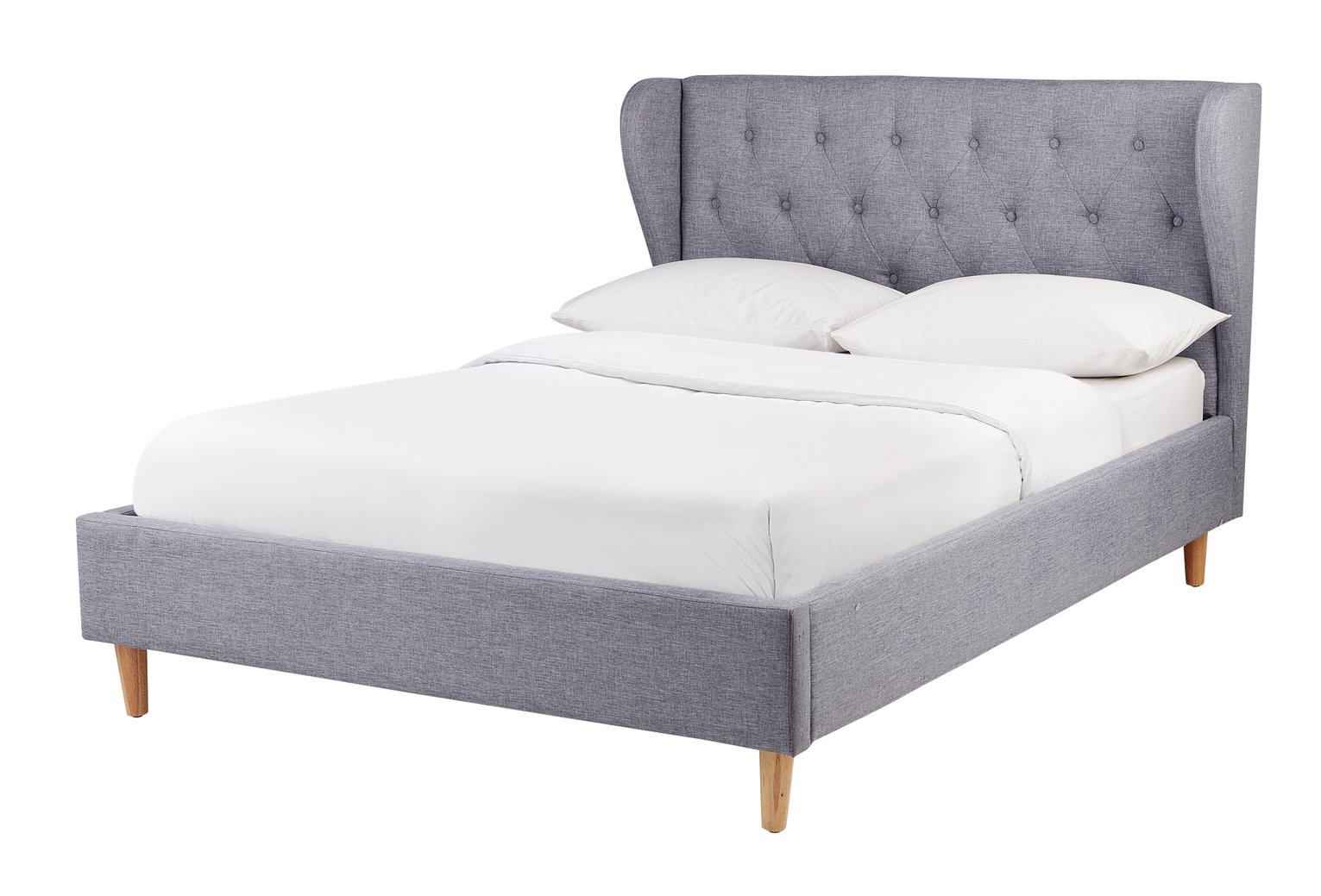 Argos Home Condor Kingsize Fabric Bed Frame - Grey