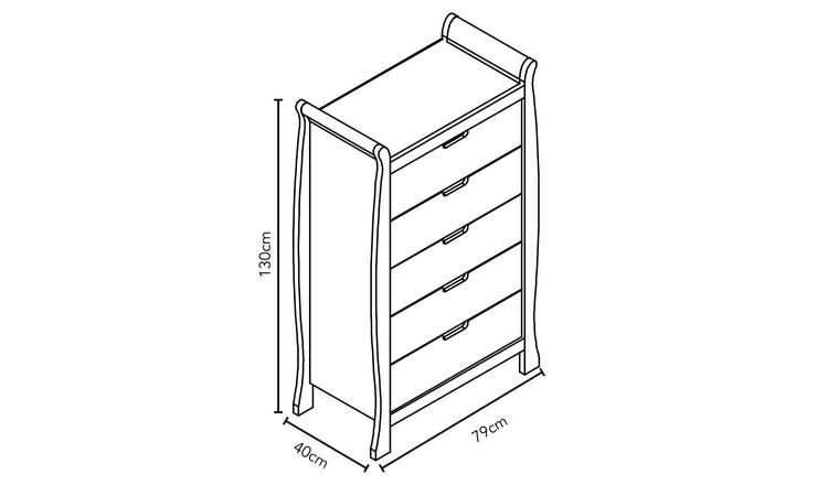 Buy Obaby Stamford Tall Chest of Drawers Warm Grey Chest of drawers Habitat