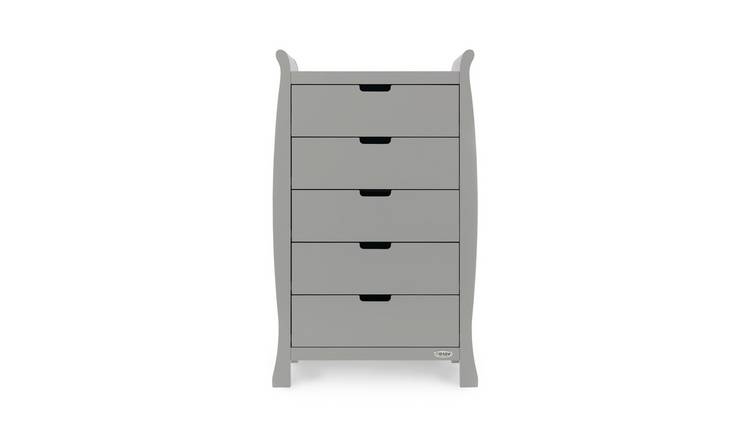 Obaby Stamford Tall 5 Drawer Chest - Warm Grey