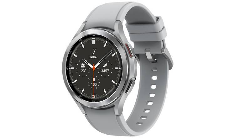 Buy Samsung Galaxy Watch4 Classic 46mm Smart Watch - Silver | Smart watches  | Argos