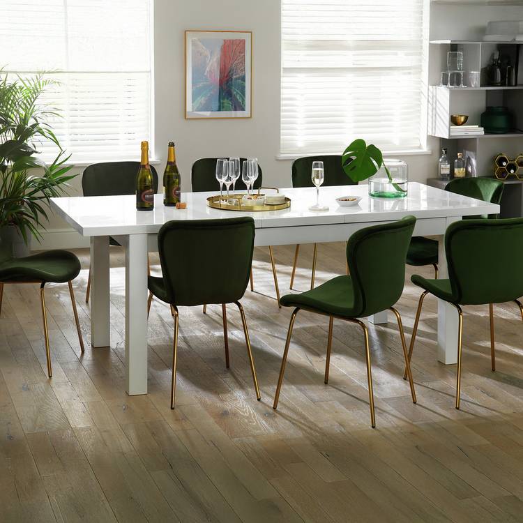 Argos Home Lyssa Extending 6-8 Seater Dining Table - White 0