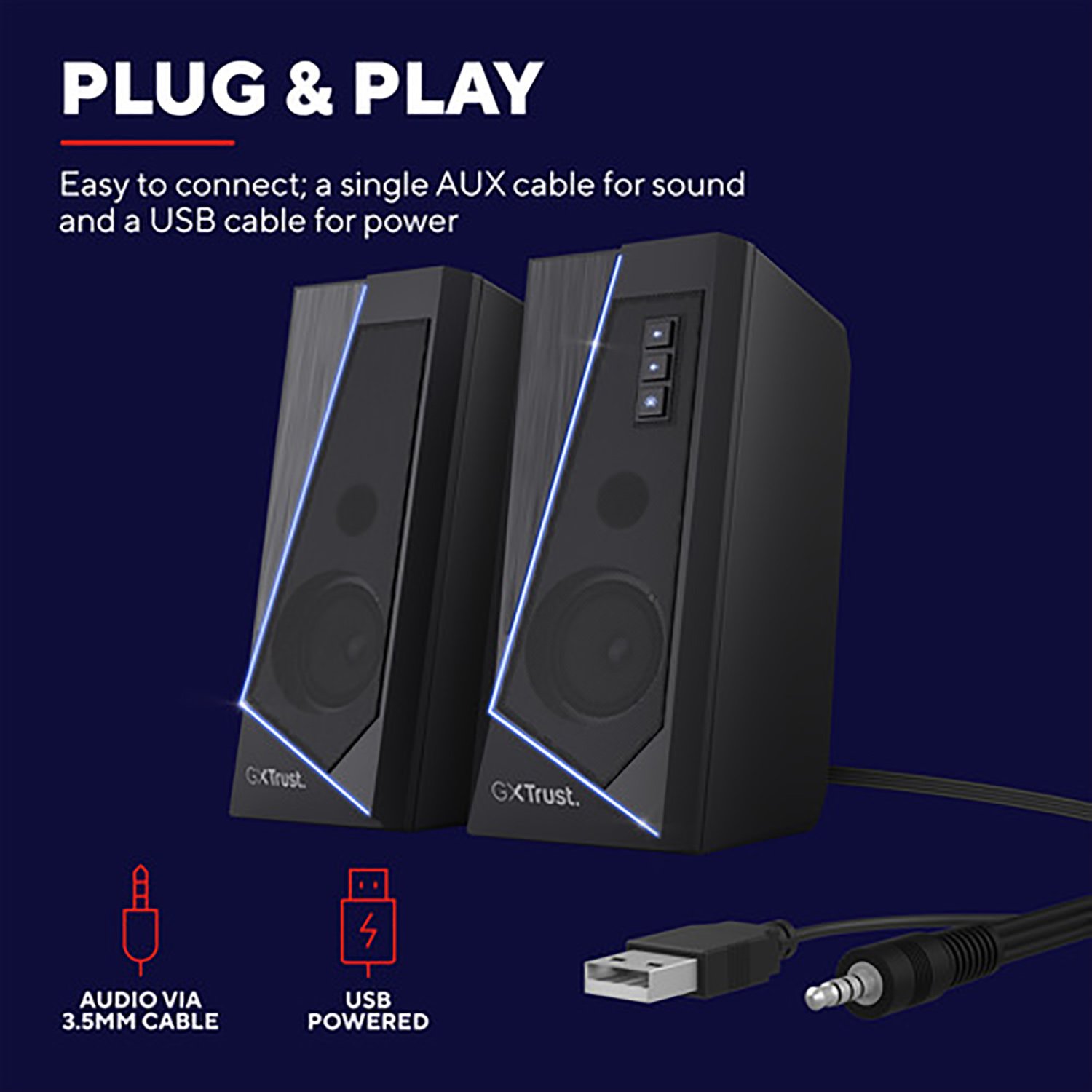 Buy GXTrust Zoxa GXT609 PC Speaker Set - Black | Laptop and PC