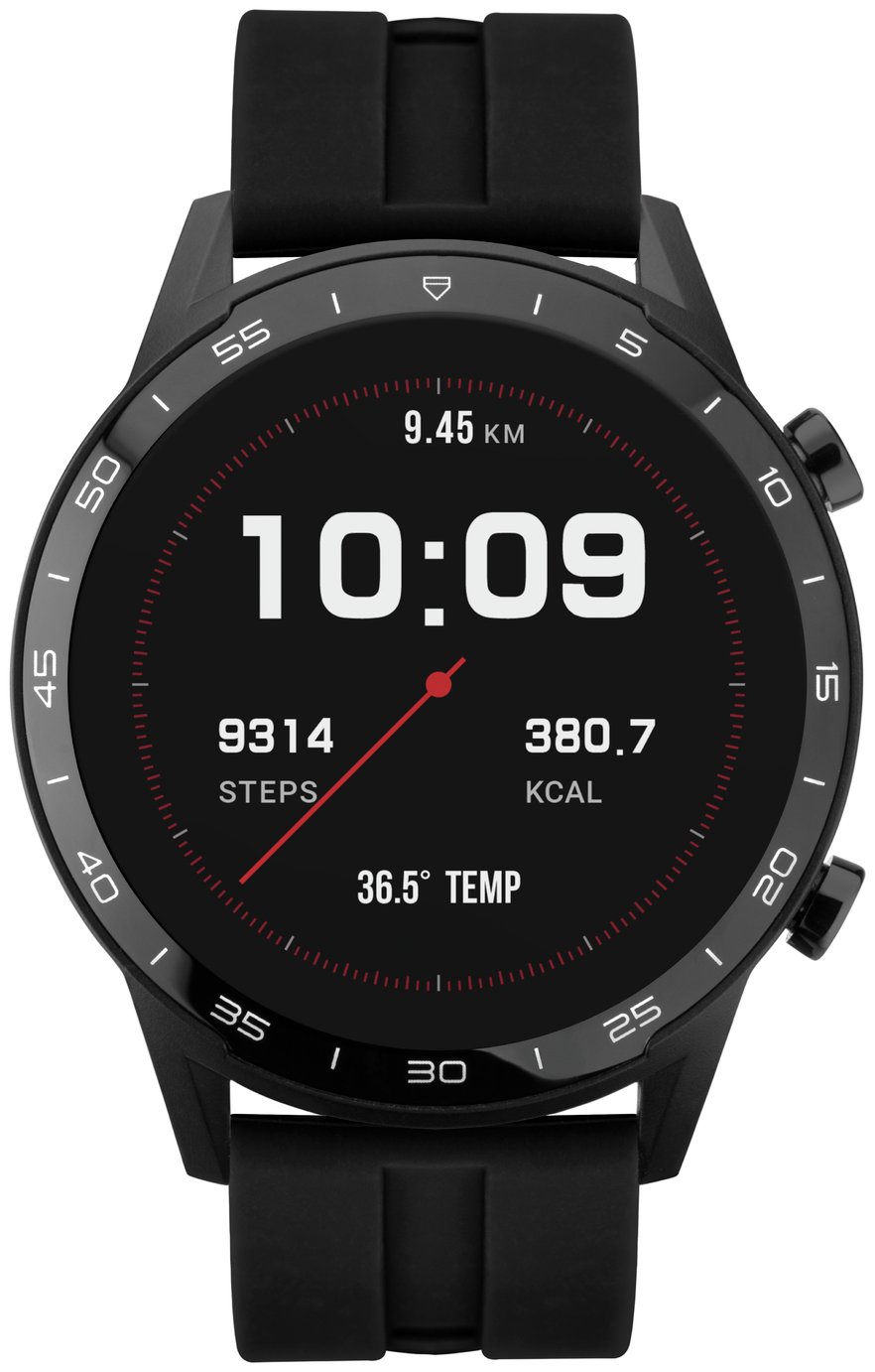 Sekonda Black Silicone Strap Smart Watch