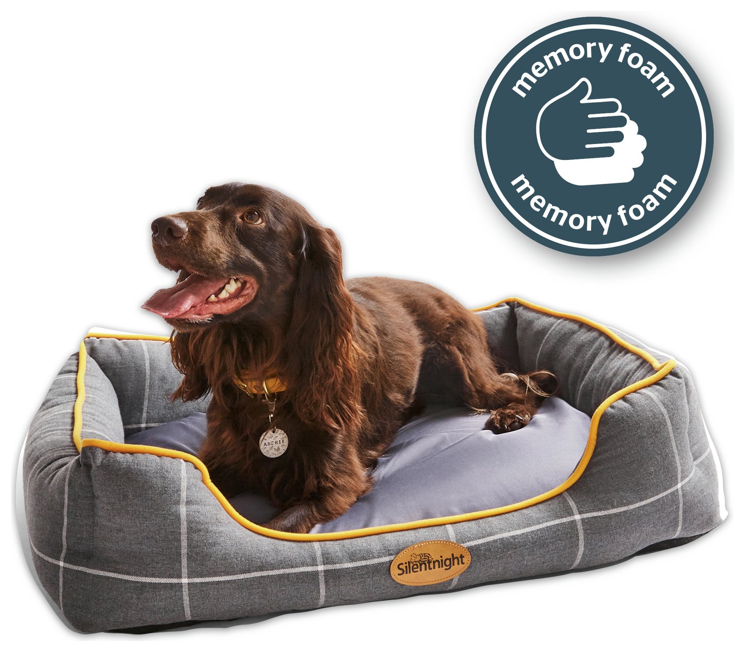 Silentnight Impress Memory Foam Pet Bed Grey - Medium