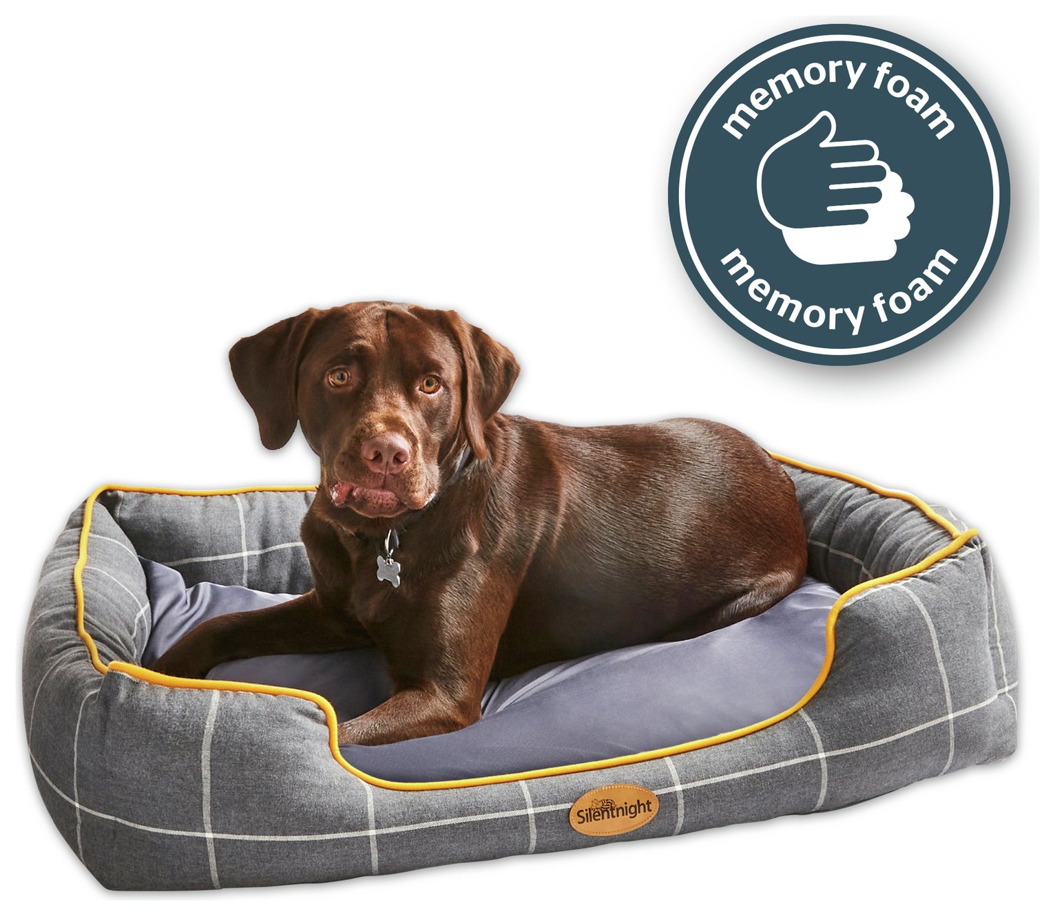 Silentnight Impress Memory Foam Pet Bed Grey - Large