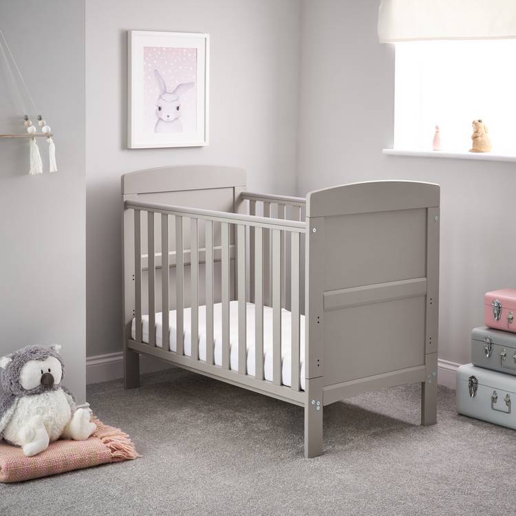 Obaby Grace Mini Cot Bed - Warm Grey 0