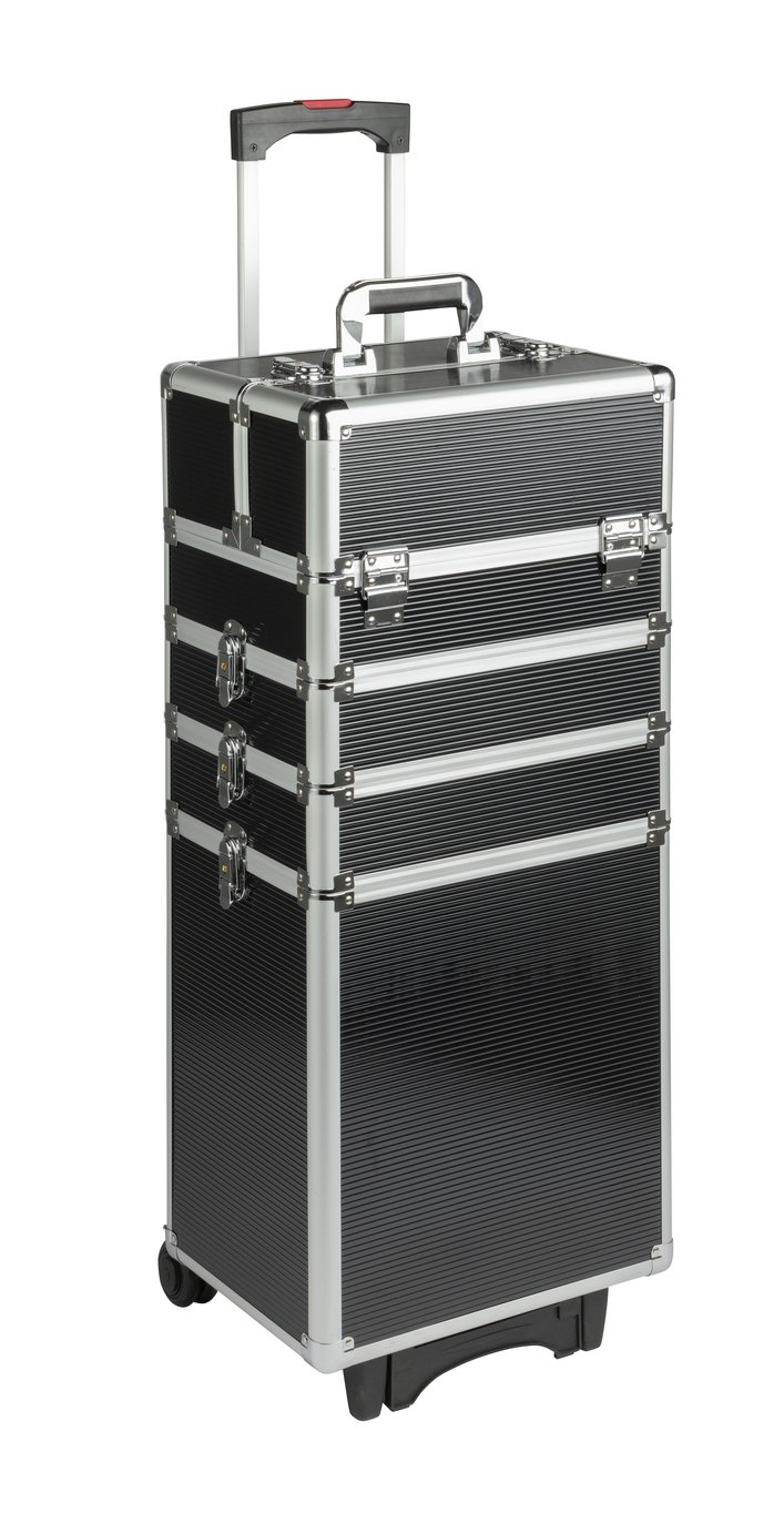 Large Black Professional Make-up Trolley Case