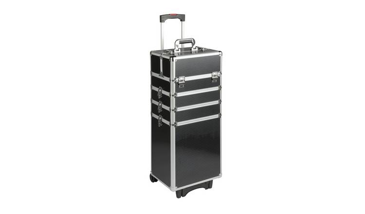 Large Black Professional Make-up Trolley Case