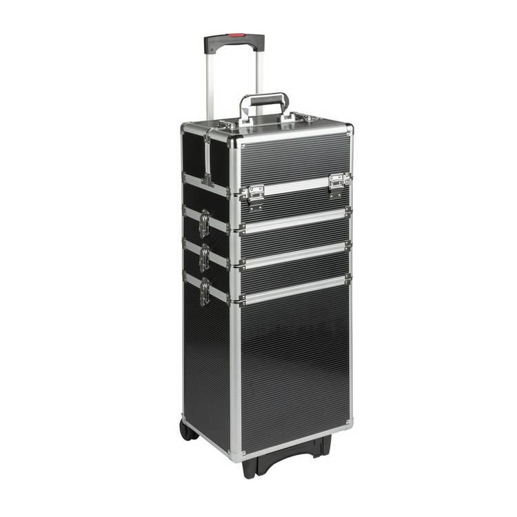 Large Black Professional Make-up Trolley Case 0