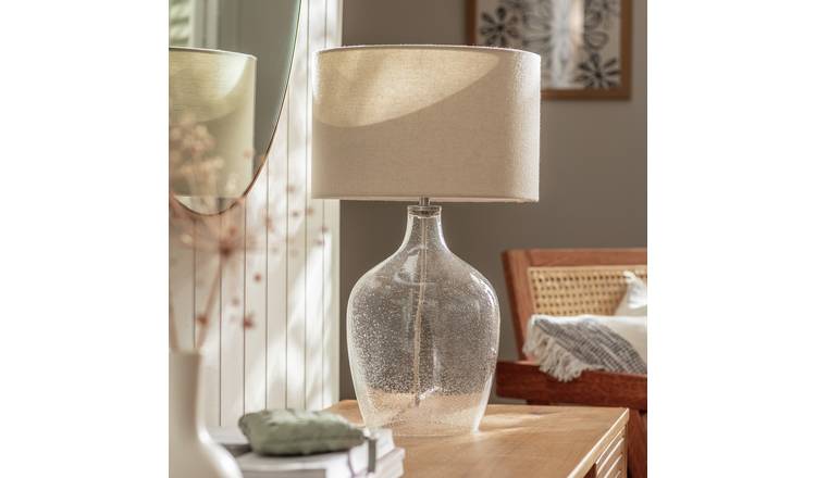 Glass bottom deals table lamps