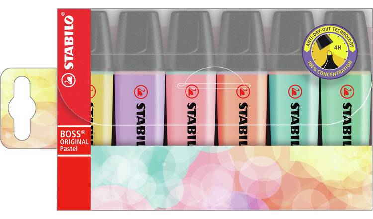 Pack of 8 Stabilo Boss Pastel Highlighters