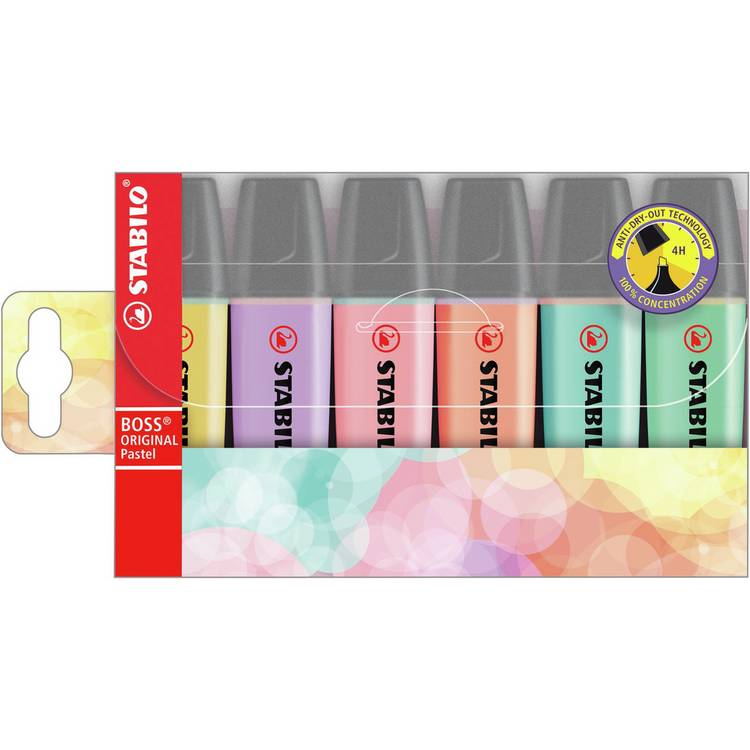 Stabilo Boss Pastel Highlighters - Pack Of 6 0