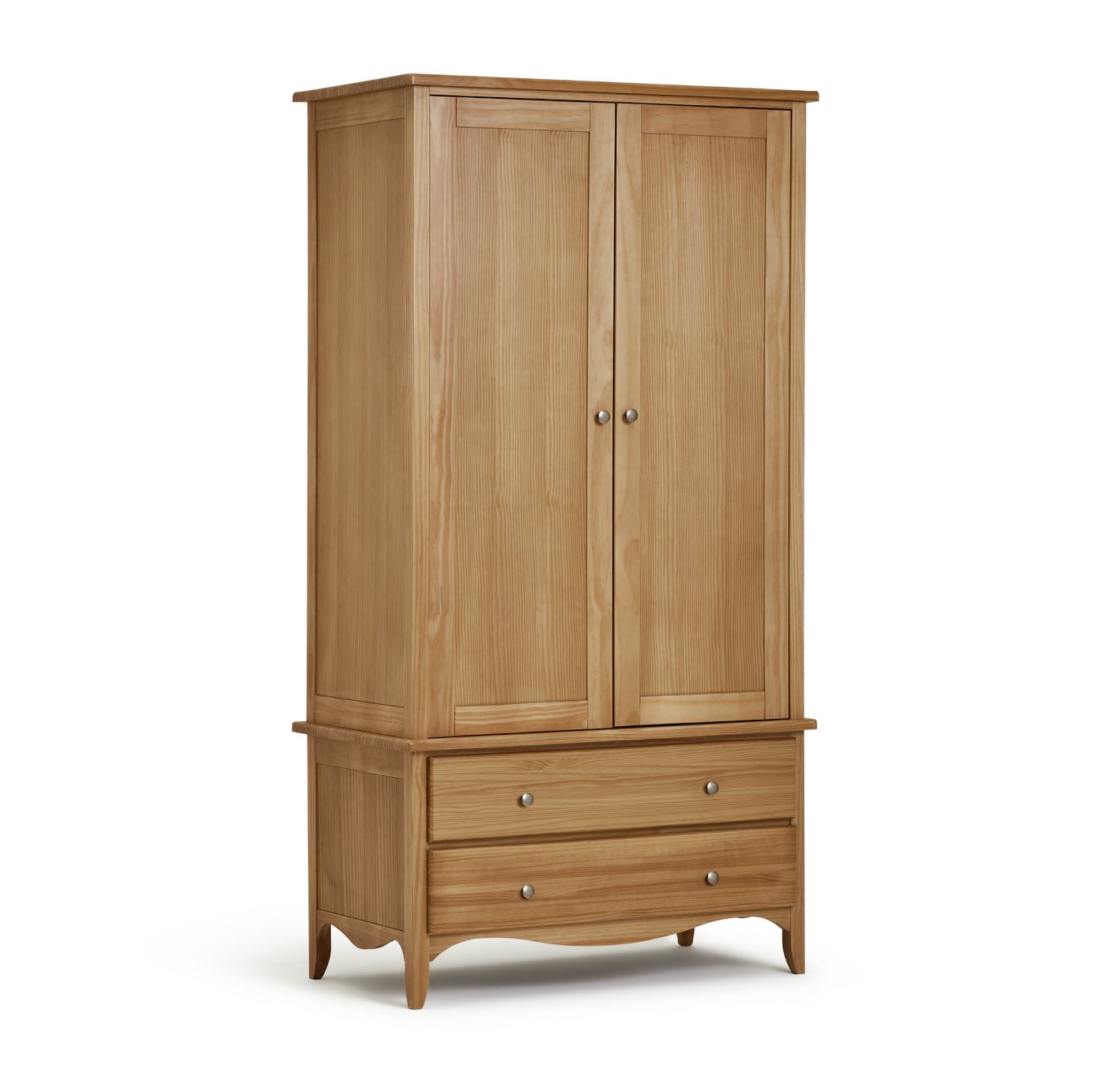 Habitat Margot 2 Door 2 Drawer Wardrobe - Pine