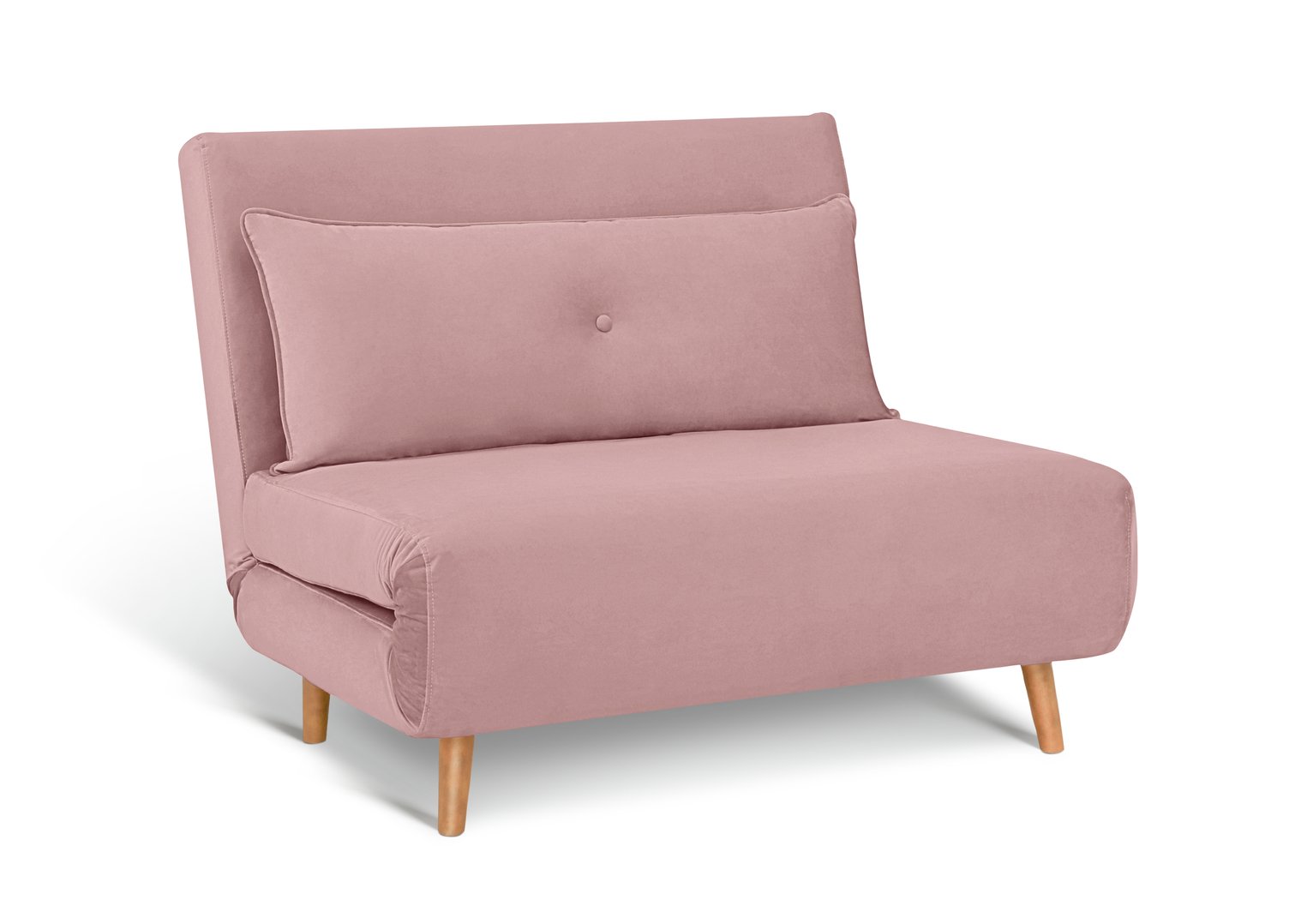 Habitat Roma Small Double Velvet Chairbed - Pink