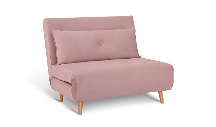 Buy Habitat Roma Small Double Velvet Chairbed Pink Sofabeds