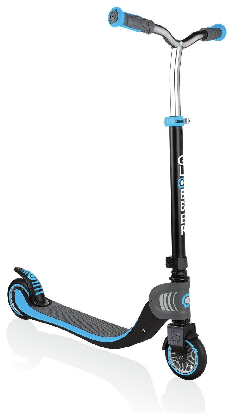 Globber Flow 125 Folding Scooter - Black/Sky Blue