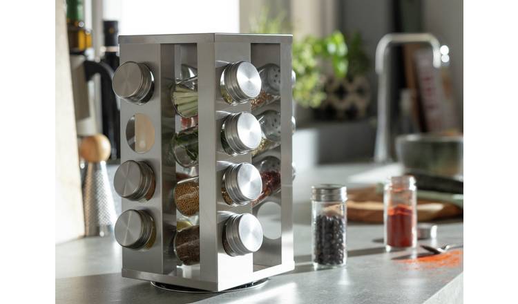 Stainless steel revolving spice rack sale